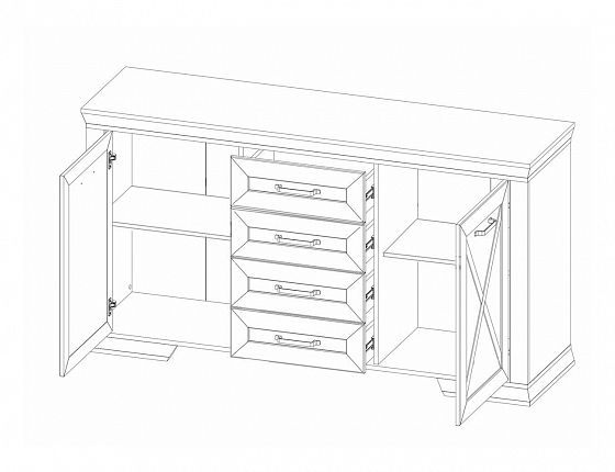 Комод "MARSELLE" KOM2D4S - Схема