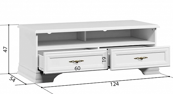 Тумба "KENTAKI" Белая KN-001 RTV 2S -