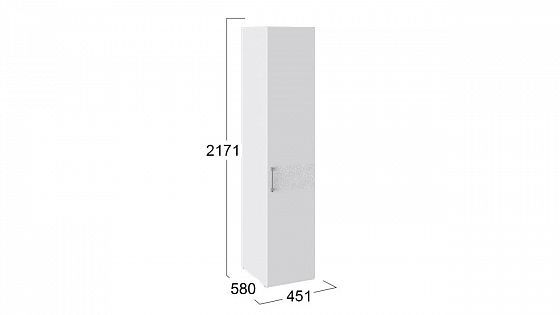 Шкаф для белья с 1 дверью "Скарлет" правый - размеры