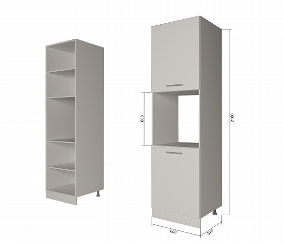 Пенал-колонна Духовка "Гарда" Арт. П7 2 (h2160) - Пенал-колонна Духовка "Гарда" Арт. П7 2 (h2160), Ц