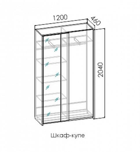 Шкаф-купе "Глория" - Схема