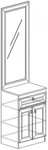 Тумба с зеркалом "Инна" №622 - Схема