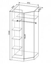 Шкаф угловой "Софи" СШУ 860.1