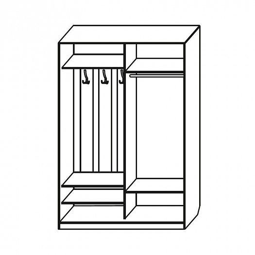 Шкаф-купе "Ирина" 1300 мм - Стандартное внутреннее наполнение