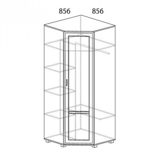 Шкаф угловой "Белла" №243 - Шкаф угловой "Белла" №243, внутреннее наполнение