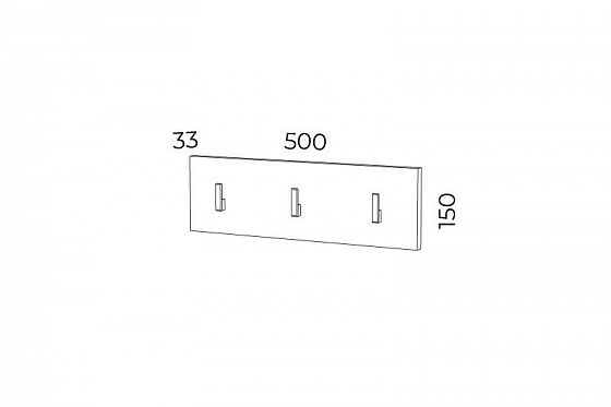 Вешалка 3 крючка "Zetta" 3В-5-1 - Вешалка 3 крючка  "Zetta"- размеры