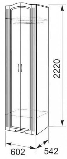 Шкаф для одежды 2-х дверный "Виктория" №16 - Схема