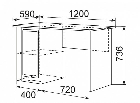 Письменный стол "Виктория" №34 - Схема