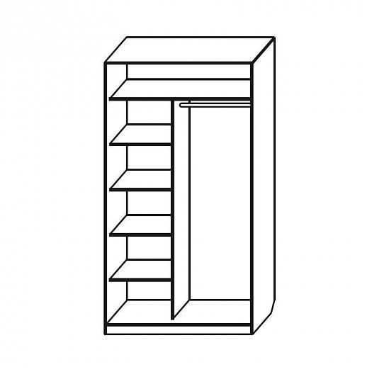 Шкаф-купе "Ксения" 1600 мм - Стандартное внутреннее наполнение