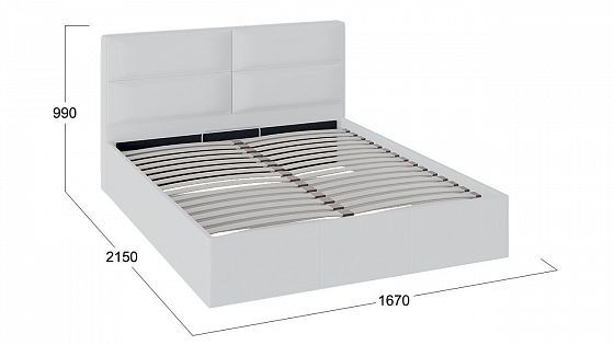 Кровать "Глосс" 1600 с ПМ арт. ТД-319.01.02 - размеры
