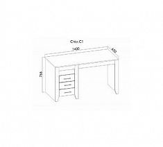 Стол прямой С1 "Нордик"