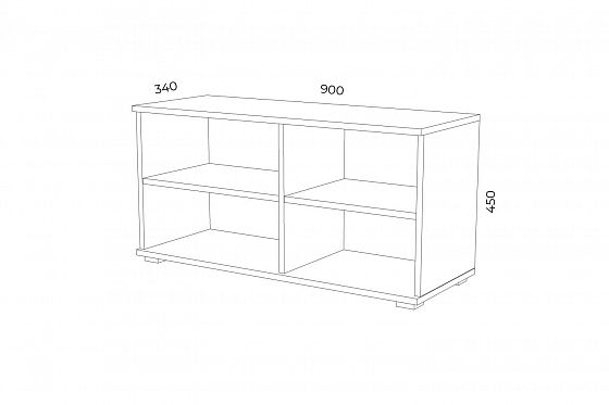 Тумба открытая 4 полки "Zetta" 3Т-9-1 - Тумба открытая 4 полки "Zetta"- размеры
