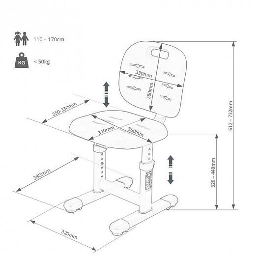 Детский стул "SST2" - Схема