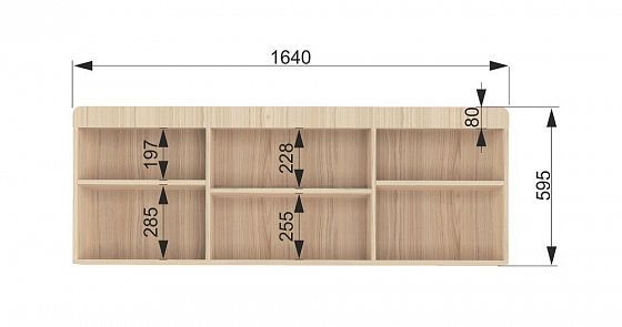 Полка навесная "Кот" 1640 №7.3 - размеры