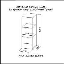 Шкаф навесной (глухой) "Соло" Левый