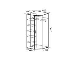 Шкаф угловой с зеркалом "Венеция 9"