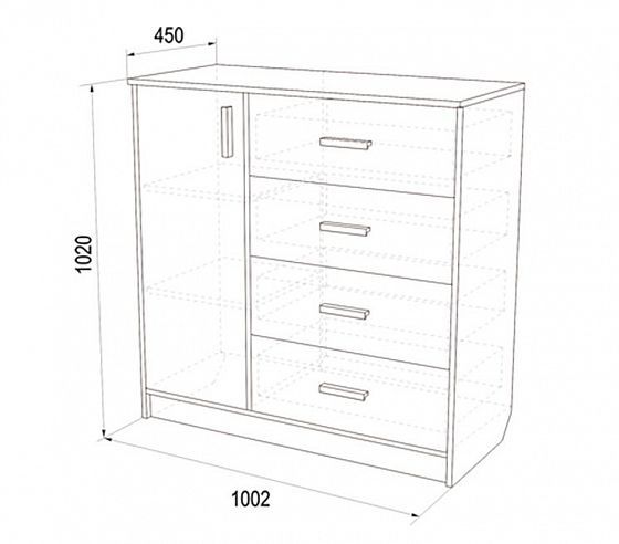 Комод №9 (1000 мм) - Комод №9 (1000 мм) - размеры