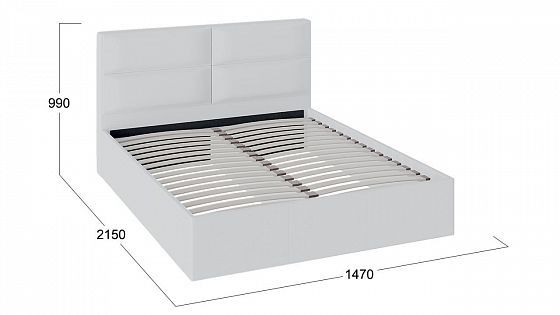 Кровать "Глосс" 1400 с ПМ арт. ТД-319.01.06 - размеры