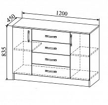 Комод "Софи" СКМ 1200.1