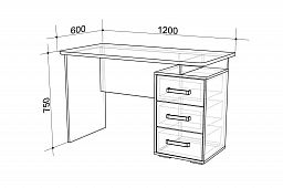 Стол компьютерный "Лайт-2" 1200