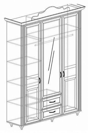 Шкаф 3-хдверный "Алиса" №563 - Схема