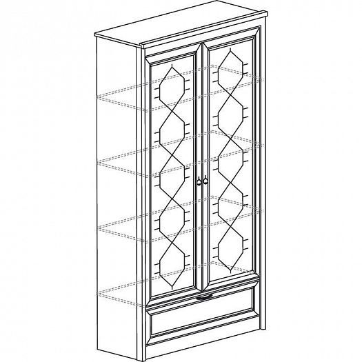 Шкаф для книг "Флоренция" № 667 - Схема
