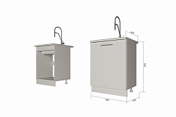 Модуль под мойку "Демо" Арт. ММ 60 (без столешницы)