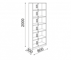 Стеллаж 800 мм "OSTIN" №8