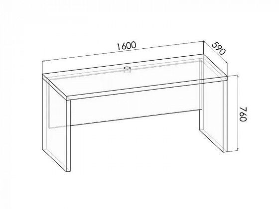 Стол письменный С1 "Смарти Софт" (1600) - Схема
