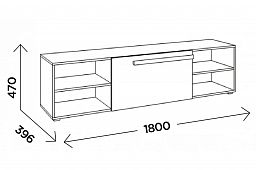Тумба ТВ "Виллитус" М5 1800 мм