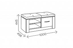Тумба под обувь "Ева 5" М5