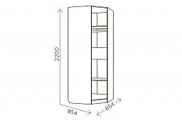 Шкаф угловой "Илия" М3