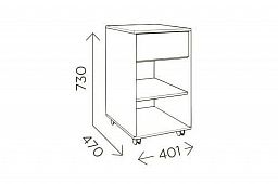 Тумба выкатная "Доминик" М20