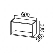 Шкаф навесной 600/360 открытый "Модерн" ШО600/360